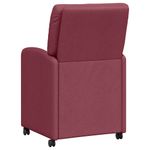 Casa si Gradina - Mobilier - Scaune si fotolii - Scaune - Scaune de dining cu roti 2 pcs bordo 57 x 67 x 95 cm tesatura - Infinity.ro
