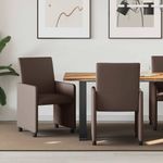 Casa si Gradina - Mobilier - Scaune si fotolii - Scaune - Scaune de dining 2 pcs Maro 57 x 66 x 94 cm Piele artificiala - Infinity.ro