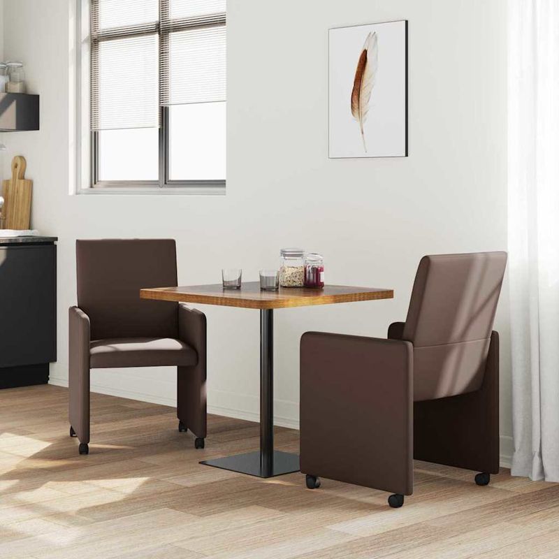 Casa si Gradina - Mobilier - Scaune si fotolii - Scaune - Scaune de dining 2 pcs Maro 57 x 66 x 94 cm Piele artificiala - Infinity.ro
