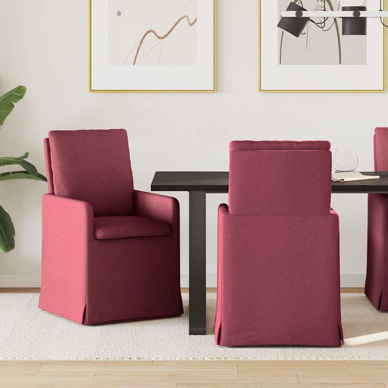 Casa si Gradina - Mobilier - Scaune si fotolii - Scaune - Scaune de dining 2 pcs bordo 57 x 67 x 98 cm tesatura - Infinity.ro