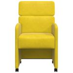 Casa si Gradina - Mobilier - Scaune si fotolii - Scaune - Scaune de dining cu roti 2 pcs Galben 58 x 65 x 98 cm Catifea - Infinity.ro