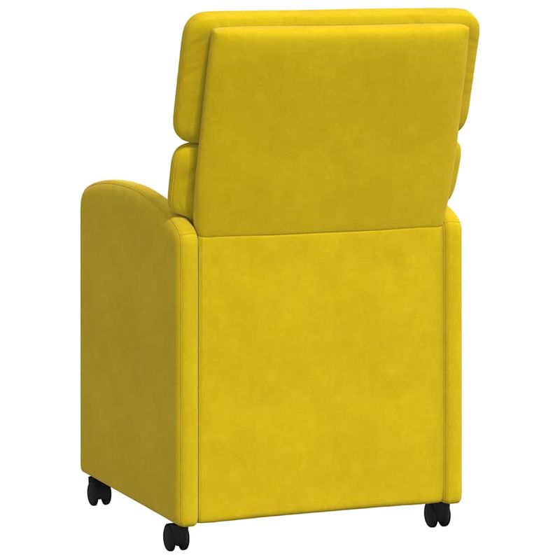 Casa si Gradina - Mobilier - Scaune si fotolii - Scaune - Scaune de dining cu roti 2 pcs Galben 58 x 65 x 98 cm Catifea - Infinity.ro