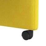 Casa si Gradina - Mobilier - Scaune si fotolii - Scaune - Scaune de dining cu roti 2 pcs Galben 58 x 65 x 98 cm Catifea - Infinity.ro