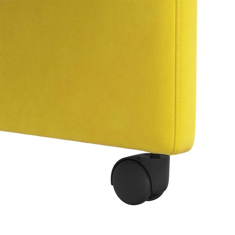 Casa si Gradina - Mobilier - Scaune si fotolii - Scaune - Scaune de dining cu roti 2 pcs Galben 58 x 65 x 98 cm Catifea - Infinity.ro