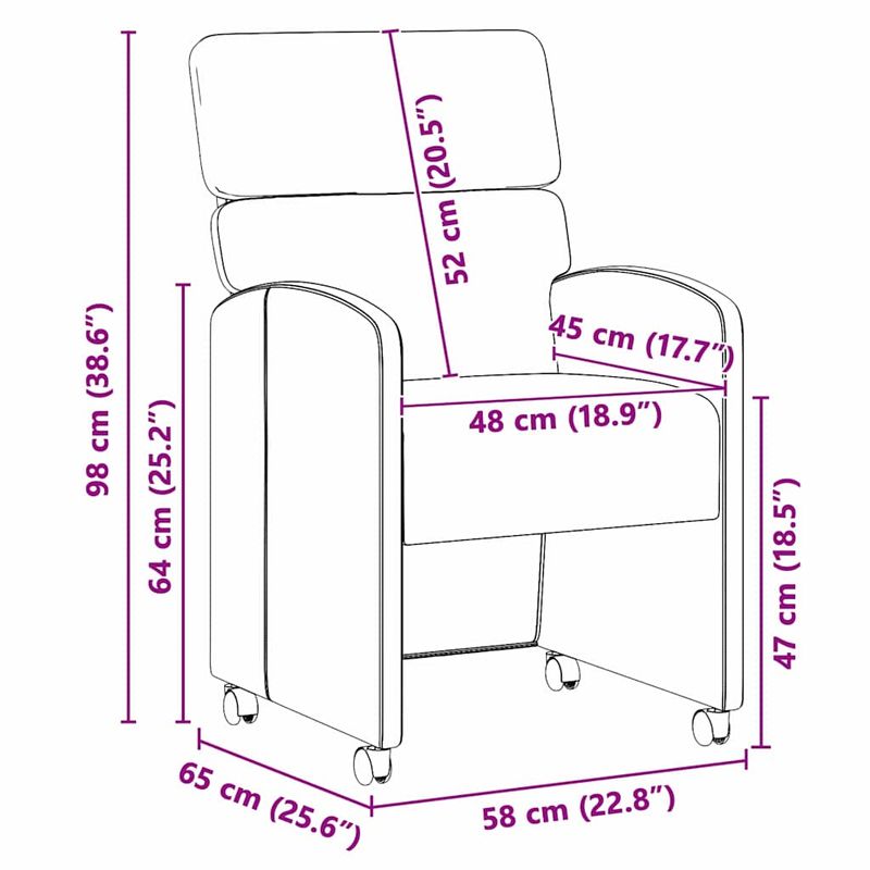 Casa si Gradina - Mobilier - Scaune si fotolii - Scaune - Scaune de dining cu roti 2 pcs Galben 58 x 65 x 98 cm Catifea - Infinity.ro