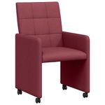 Casa si Gradina - Mobilier - Scaune si fotolii - Scaune - Scaune de dining cu roti 2 pcs bordo 58 x 65 x 94 cm tesatura - Infinity.ro
