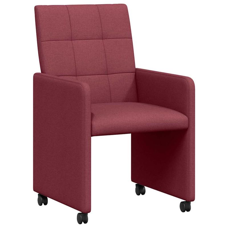 Casa si Gradina - Mobilier - Scaune si fotolii - Scaune - Scaune de dining cu roti 2 pcs bordo 58 x 65 x 94 cm tesatura - Infinity.ro