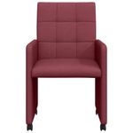 Casa si Gradina - Mobilier - Scaune si fotolii - Scaune - Scaune de dining cu roti 2 pcs bordo 58 x 65 x 94 cm tesatura - Infinity.ro