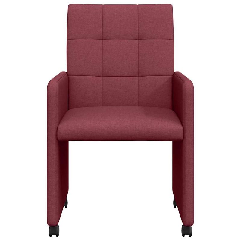 Casa si Gradina - Mobilier - Scaune si fotolii - Scaune - Scaune de dining cu roti 2 pcs bordo 58 x 65 x 94 cm tesatura - Infinity.ro