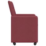 Casa si Gradina - Mobilier - Scaune si fotolii - Scaune - Scaune de dining cu roti 2 pcs bordo 58 x 65 x 94 cm tesatura - Infinity.ro