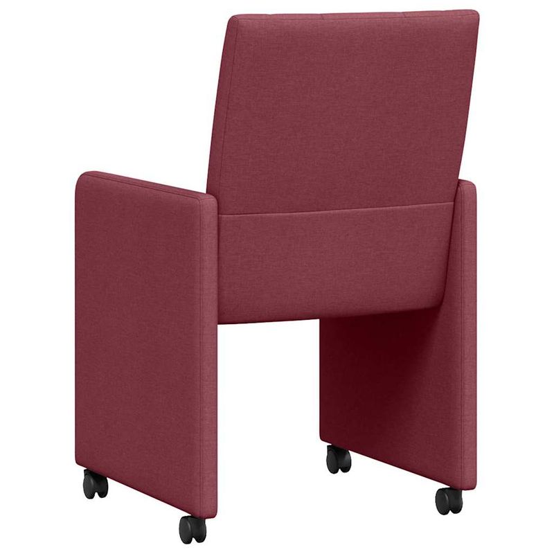 Casa si Gradina - Mobilier - Scaune si fotolii - Scaune - Scaune de dining cu roti 2 pcs bordo 58 x 65 x 94 cm tesatura - Infinity.ro