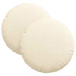 Casa si Gradina - Textile si covoare - Perne si pilote - Perne decorative - Perne de Sezut 2 pcs Crem Ø 30 cm Tesatura din corduroy - Infinity.ro