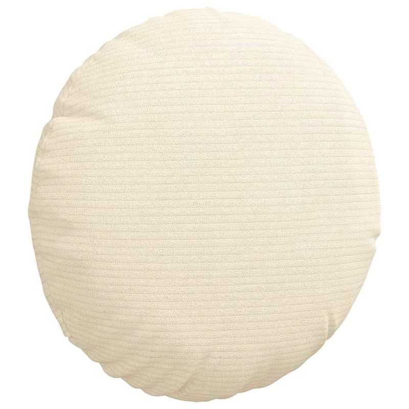 Casa si Gradina - Textile si covoare - Perne si pilote - Perne decorative - Perne de Sezut 2 pcs Crem Ø 30 cm Tesatura din corduroy - Infinity.ro
