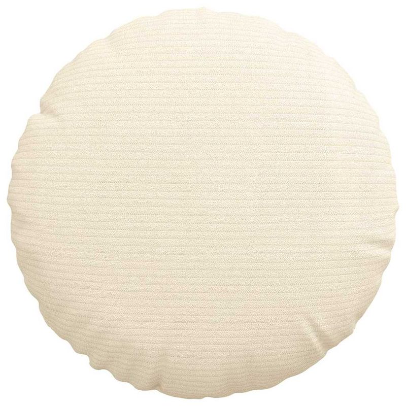 Casa si Gradina - Textile si covoare - Perne si pilote - Perne decorative - Perne de Sezut 2 pcs Crem Ø 30 cm Tesatura din corduroy - Infinity.ro