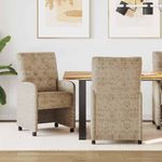 Casa si Gradina - Mobilier - Scaune si fotolii - Scaune - Scaune de dining cu roti 2 pcs Gri deschis 58 x 67 x 97 cm - Infinity.ro