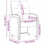 Casa si Gradina - Mobilier - Scaune si fotolii - Scaune - Scaune de dining cu roti 2 pcs Gri deschis 58 x 67 x 97 cm - Infinity.ro