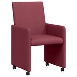Casa si Gradina - Mobilier - Scaune si fotolii - Scaune - Scaune de dining cu roti 2 pcs bordo 57 x 66 x 94 cm tesatura - Infinity.ro