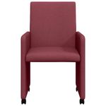 Casa si Gradina - Mobilier - Scaune si fotolii - Scaune - Scaune de dining cu roti 2 pcs bordo 57 x 66 x 94 cm tesatura - Infinity.ro