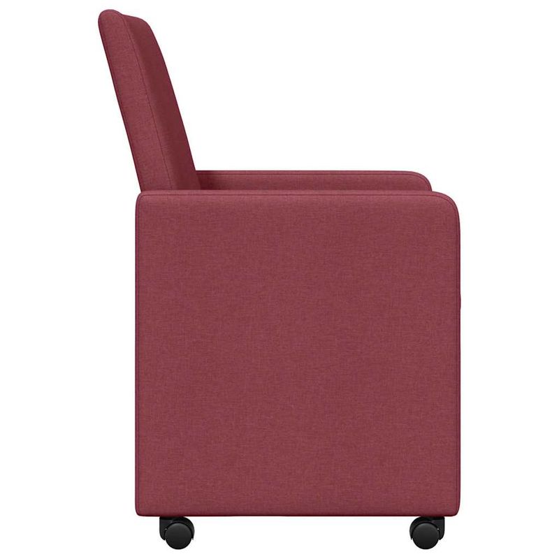 Casa si Gradina - Mobilier - Scaune si fotolii - Scaune - Scaune de dining cu roti 2 pcs bordo 57 x 66 x 94 cm tesatura - Infinity.ro