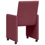Casa si Gradina - Mobilier - Scaune si fotolii - Scaune - Scaune de dining cu roti 2 pcs bordo 57 x 66 x 94 cm tesatura - Infinity.ro
