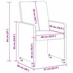 Casa si Gradina - Mobilier - Scaune si fotolii - Scaune - Scaune de dining cu roti 2 pcs bordo 57 x 66 x 94 cm tesatura - Infinity.ro