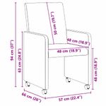 Casa si Gradina - Mobilier - Scaune si fotolii - Scaune - Scaune de dining 2 pcs Gri 57 x 66 x 94 cm Piele artificiala - Infinity.ro