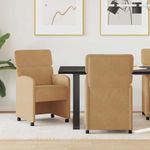 Casa si Gradina - Mobilier - Scaune si fotolii - Scaune - Scaune de dining cu roti 2 pcs Maro 58 x 65 x 98 cm Catifea - Infinity.ro