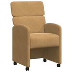 Casa si Gradina - Mobilier - Scaune si fotolii - Scaune - Scaune de dining cu roti 2 pcs Maro 58 x 65 x 98 cm Catifea - Infinity.ro