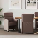 Casa si Gradina - Mobilier - Scaune si fotolii - Scaune - Scaune de dining 2 pcs Maro 58 x 65 x 98 cm Piele artificiala - Infinity.ro