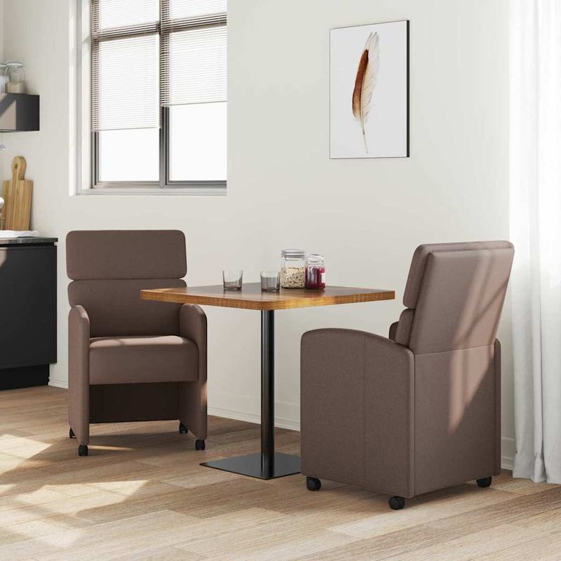 Casa si Gradina - Mobilier - Scaune si fotolii - Scaune - Scaune de dining 2 pcs Maro 58 x 65 x 98 cm Piele artificiala - Infinity.ro