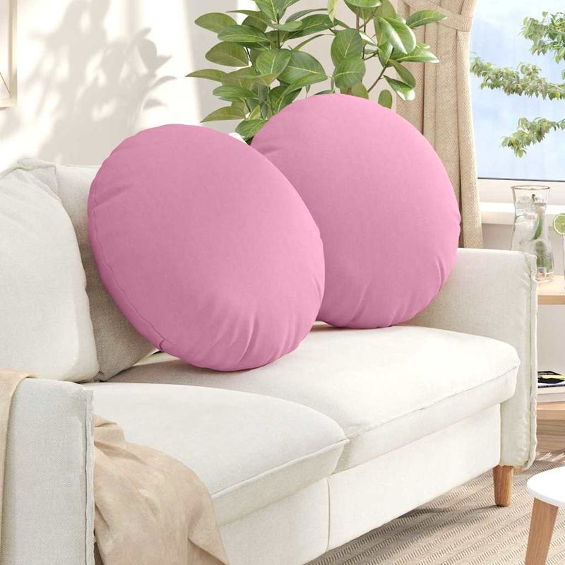 Casa si Gradina - Textile si covoare - Perne si pilote - Perne decorative - Perne de Sezut 2 pcs Roz Ø80 x 29 cm tesatura - Infinity.ro