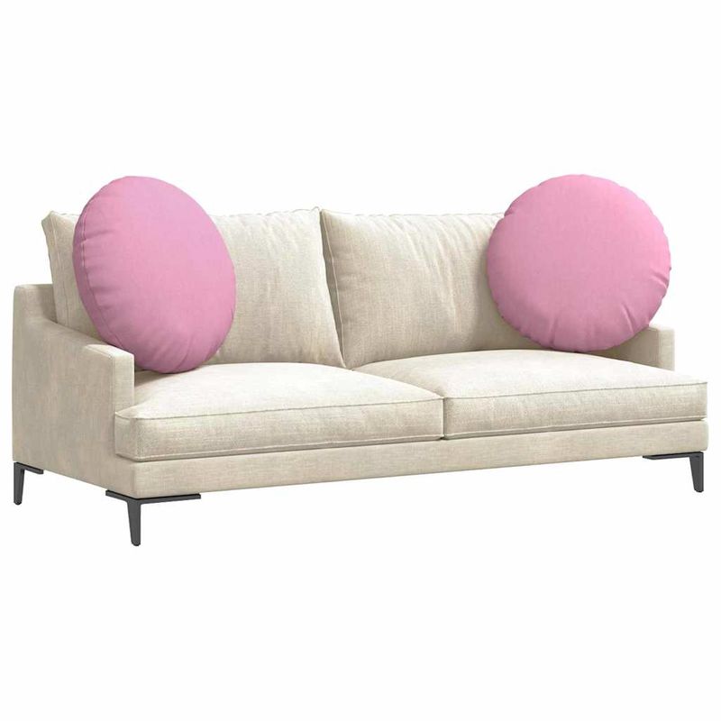 Casa si Gradina - Textile si covoare - Perne si pilote - Perne decorative - Perne de Sezut 2 pcs Roz Ø80 x 29 cm tesatura - Infinity.ro