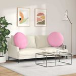 Casa si Gradina - Textile si covoare - Perne si pilote - Perne decorative - Perne de Sezut 2 pcs Roz Ø80 x 29 cm tesatura - Infinity.ro