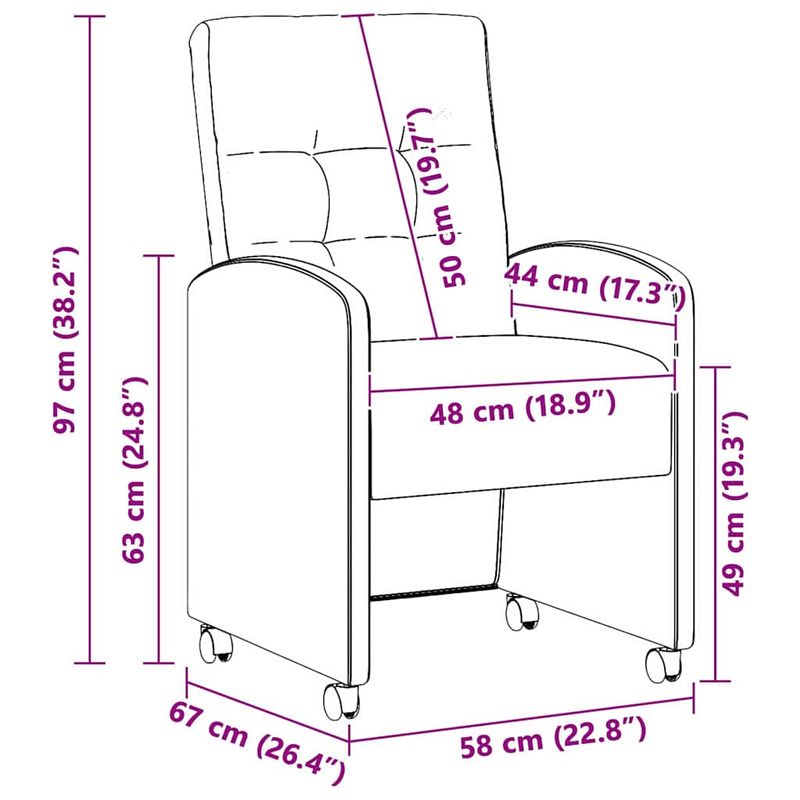 Casa si Gradina - Mobilier - Scaune si fotolii - Scaune - Scaune de dining 2 pcs Maro 57 x 67 x 98 cm Piele artificiala - Infinity.ro