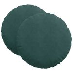 Casa si Gradina - Textile si covoare - Perne si pilote - Perne decorative - Perne de Sezut 2 pcs Verde inchis Ø80 x 29 cm Catifea - Infinity.ro