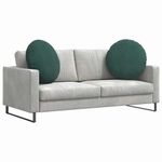 Casa si Gradina - Textile si covoare - Perne si pilote - Perne decorative - Perne de Sezut 2 pcs Verde inchis Ø80 x 29 cm Catifea - Infinity.ro