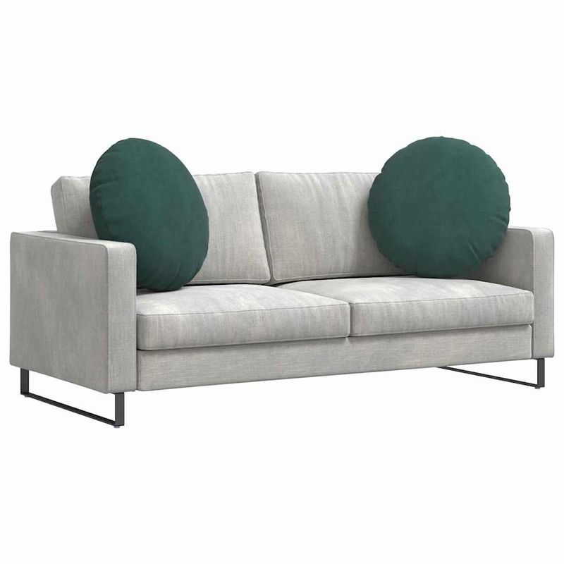Casa si Gradina - Textile si covoare - Perne si pilote - Perne decorative - Perne de Sezut 2 pcs Verde inchis Ø80 x 29 cm Catifea - Infinity.ro