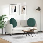 Casa si Gradina - Textile si covoare - Perne si pilote - Perne decorative - Perne de Sezut 2 pcs Verde inchis Ø80 x 29 cm Catifea - Infinity.ro