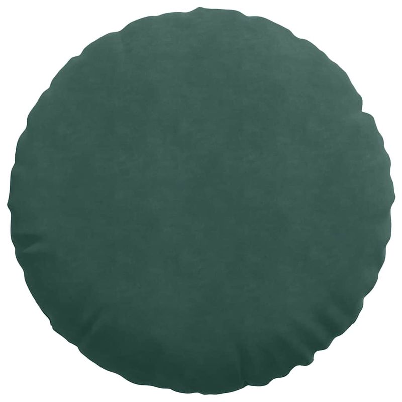 Casa si Gradina - Textile si covoare - Perne si pilote - Perne decorative - Perne de Sezut 2 pcs Verde inchis Ø80 x 29 cm Catifea - Infinity.ro