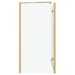 Casa si Gradina - Sanitare - Cazi si cabine de dus - Paravane si usi - Paravan dus Auriu 120 x 68 x 130 cm Sticla ESG si aluminiu - Infinity.ro