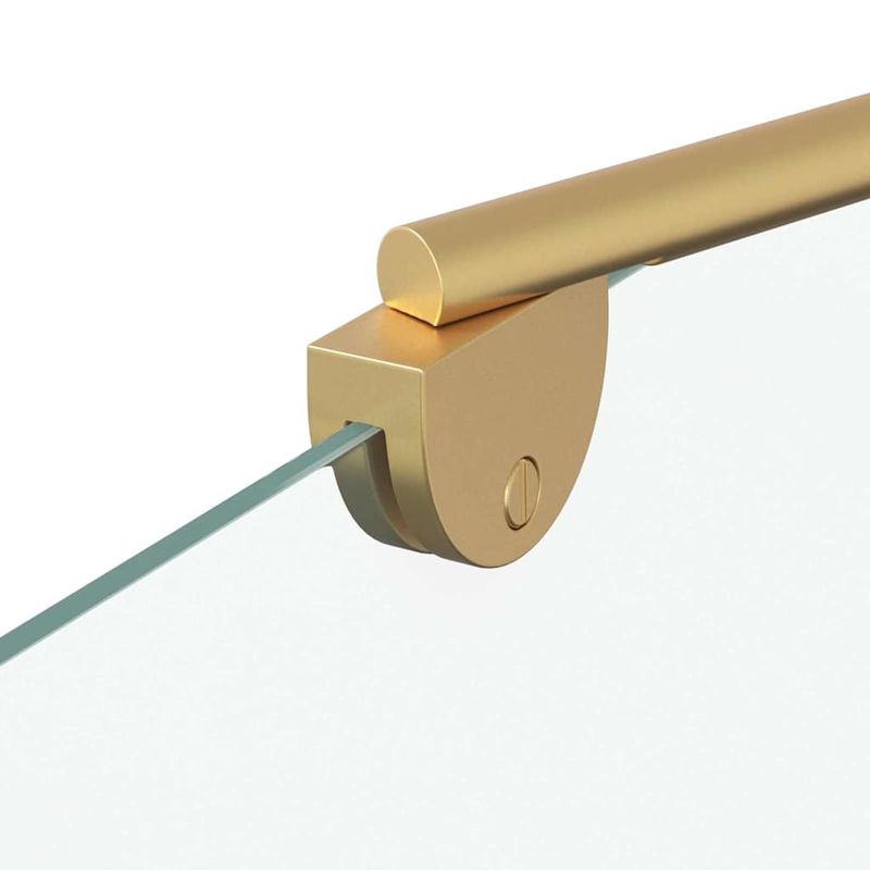 Casa si Gradina - Sanitare - Cazi si cabine de dus - Paravane si usi - Paravan dus Auriu 120 x 68 x 130 cm Sticla ESG si aluminiu - Infinity.ro