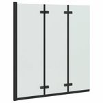 Casa si Gradina - Sanitare - Cazi si cabine de dus - Paravane si usi - Paravan dus Manual Negru 130 x 138 cm Sticla ESG si aluminiu - Infinity.ro