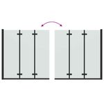 Casa si Gradina - Sanitare - Cazi si cabine de dus - Paravane si usi - Paravan dus Manual Negru 130 x 138 cm Sticla ESG si aluminiu - Infinity.ro