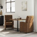 Casa si Gradina - Mobilier - Scaune si fotolii - Scaune - Scaune de dining cu roti 2 pcs Maro 58 x 67 x 97 cm - Infinity.ro