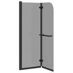 Casa si Gradina - Sanitare - Cazi si cabine de dus - Paravane si usi - Paravan dus Manual Negru 120 x 140 cm Sticla ESG si aluminiu - Infinity.ro