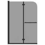 Casa si Gradina - Sanitare - Cazi si cabine de dus - Paravane si usi - Paravan dus Manual Negru 120 x 140 cm Sticla ESG si aluminiu - Infinity.ro