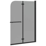Casa si Gradina - Sanitare - Cazi si cabine de dus - Paravane si usi - Paravan dus Manual Negru 120 x 140 cm Sticla ESG si aluminiu - Infinity.ro