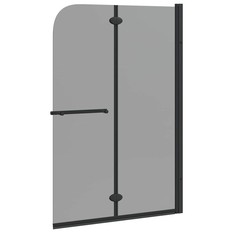 Casa si Gradina - Sanitare - Cazi si cabine de dus - Paravane si usi - Paravan dus Manual Negru 120 x 140 cm Sticla ESG si aluminiu - Infinity.ro