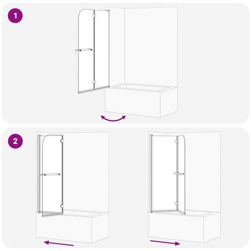 Casa si Gradina - Sanitare - Cazi si cabine de dus - Paravane si usi - Paravan dus Manual Negru 120 x 140 cm Sticla ESG si aluminiu - Infinity.ro