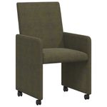 Casa si Gradina - Mobilier - Scaune si fotolii - Scaune - Scaune de dining cu roti 2 pcs Verde militar 57 x 66 x 94 cm - Infinity.ro